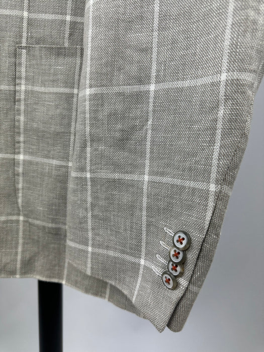 Beige linnenlook smiley blazer