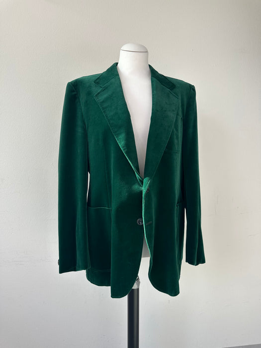 Fluwelen blazer in flessengroen