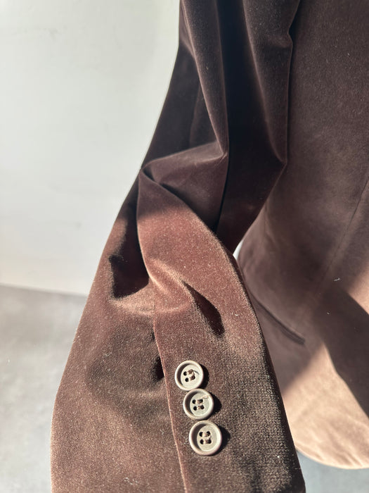 Bruin fluwelen blazer van Armani