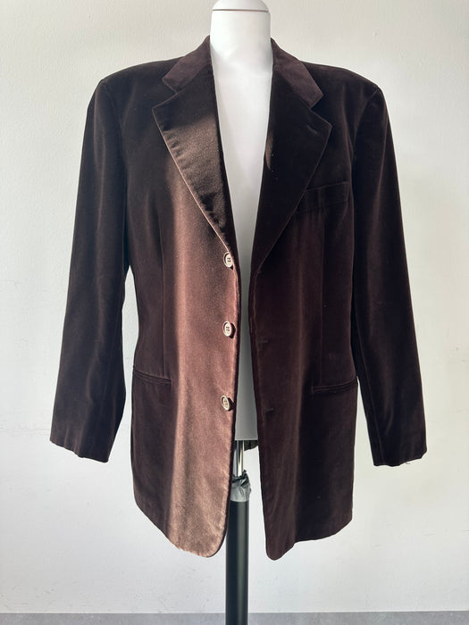 Bruin fluwelen blazer van Armani