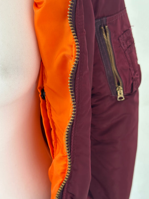 Burgundy bomber jack van Alpha Industry