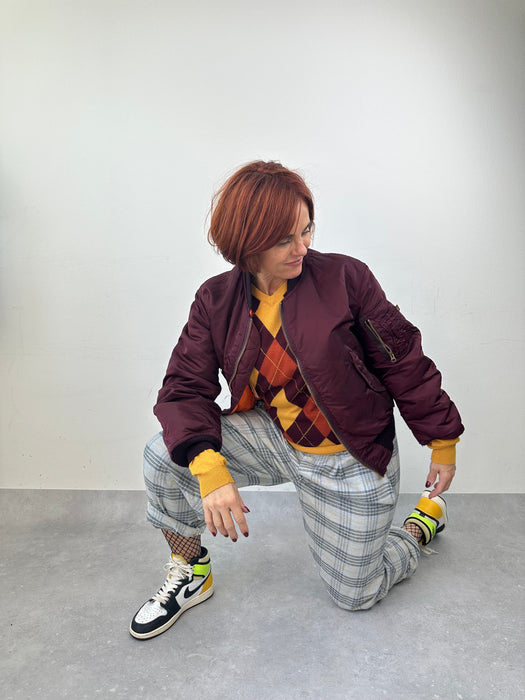 Burgundy bomber jack van Alpha Industry