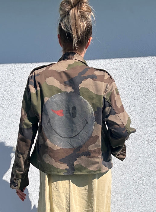 Customized smiley camo jasje