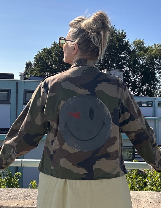 Customized smiley camo jasje