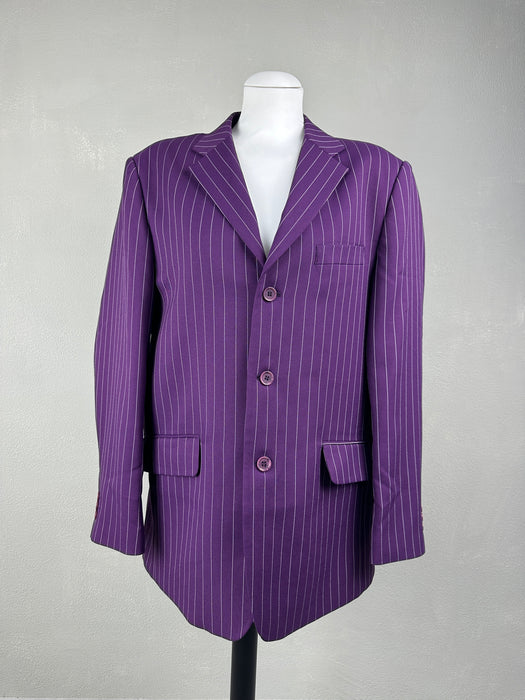 Paars krijtstreep colbert