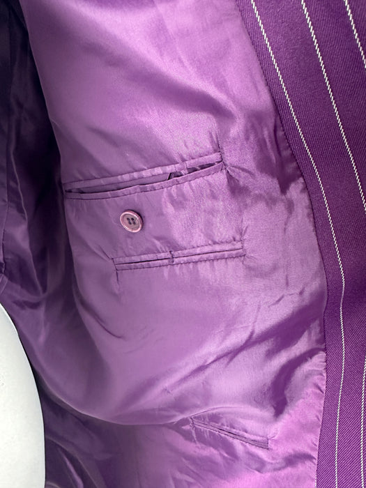 Paars krijtstreep colbert