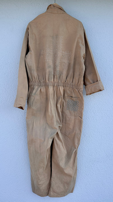 Kaki sashiko werkoverall