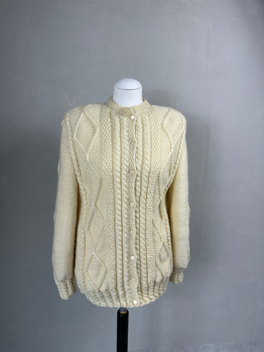 Butter yellow gebreid vest