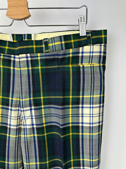 Groene Schotse ruit broek