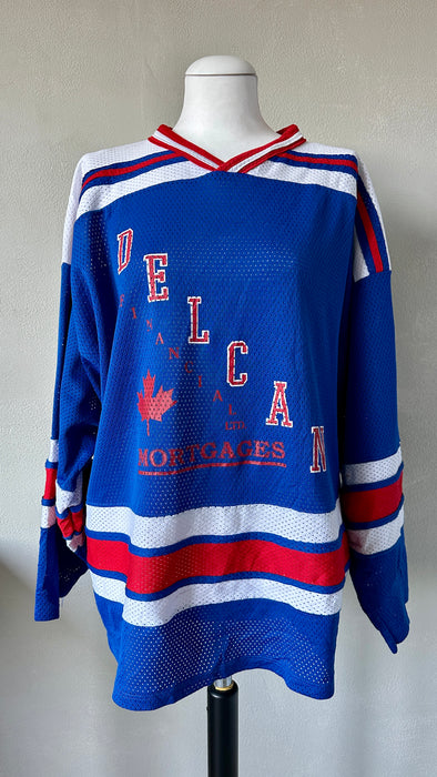 Blauw vintage ijshockeyshirt