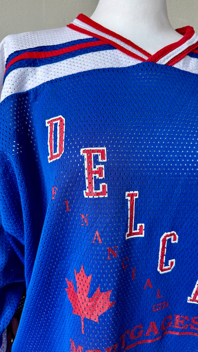 Blauw vintage ijshockeyshirt