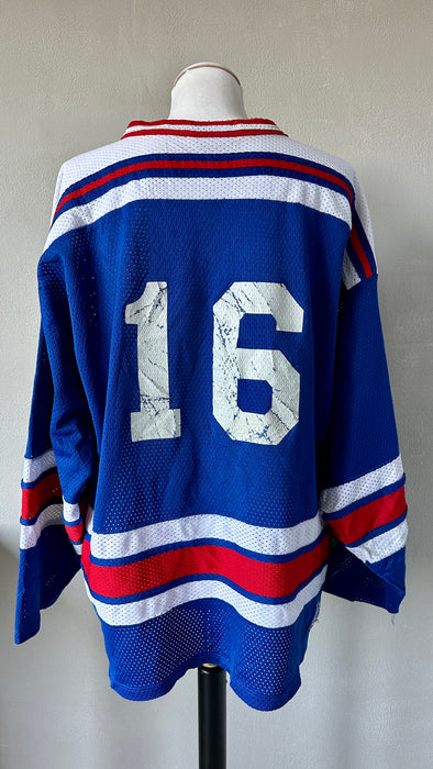 Blauw vintage ijshockeyshirt