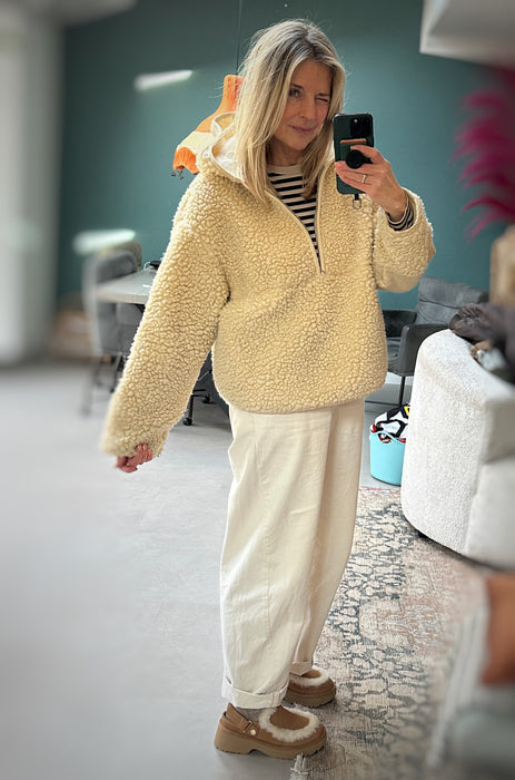 Anorak in Teddy stof