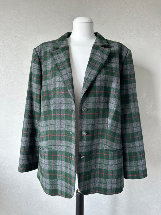 Groen grijs geruit colbert