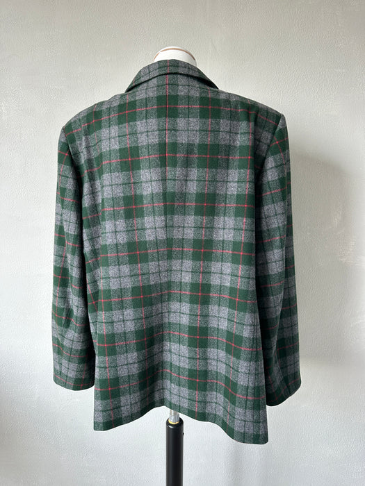 Groen grijs geruit colbert