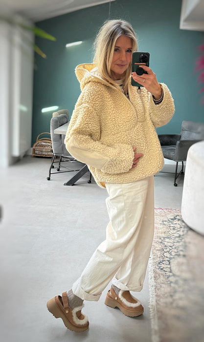 Anorak in Teddy stof