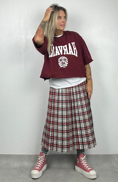 Geruite kilt plissé rok