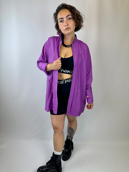 Paarse smoking blouse