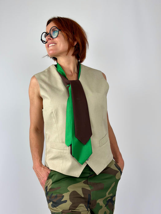 Zandkleurig gilet