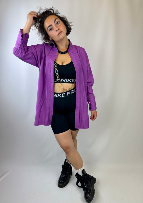 Paarse smoking blouse