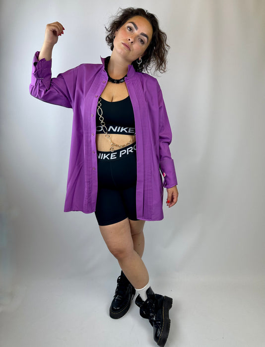 Paarse smoking blouse