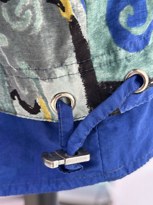 Oversized anorak in 80's print