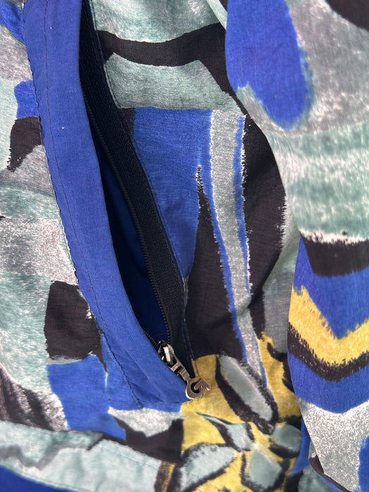 Oversized anorak in 80's print