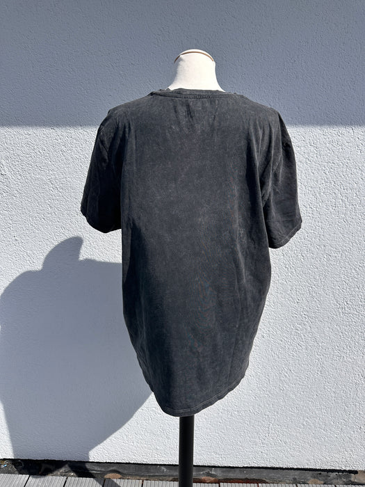 Donkergrijs gevlekt Bowie t-shirt
