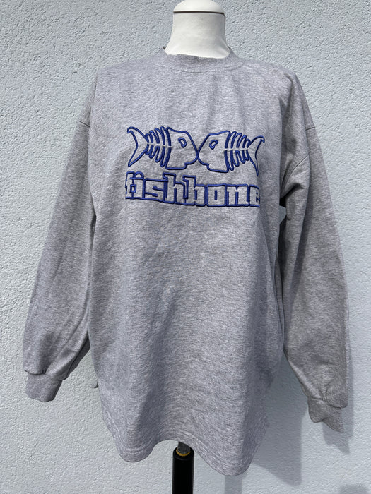 Grijs gemêleerde sweater Fishbone