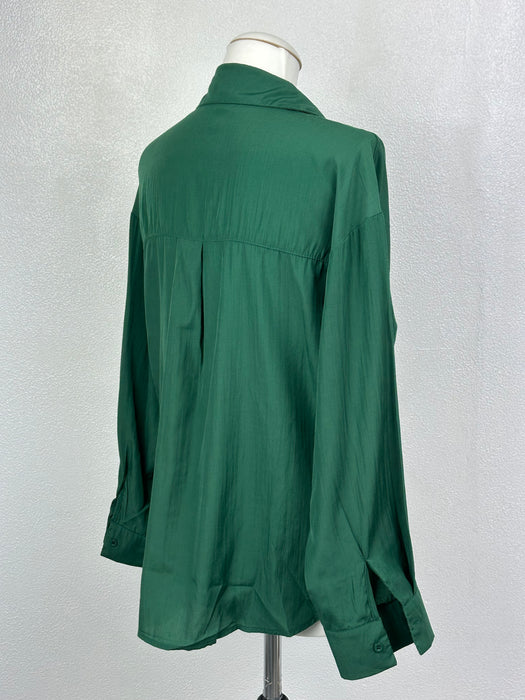 Blouse in flessengroen