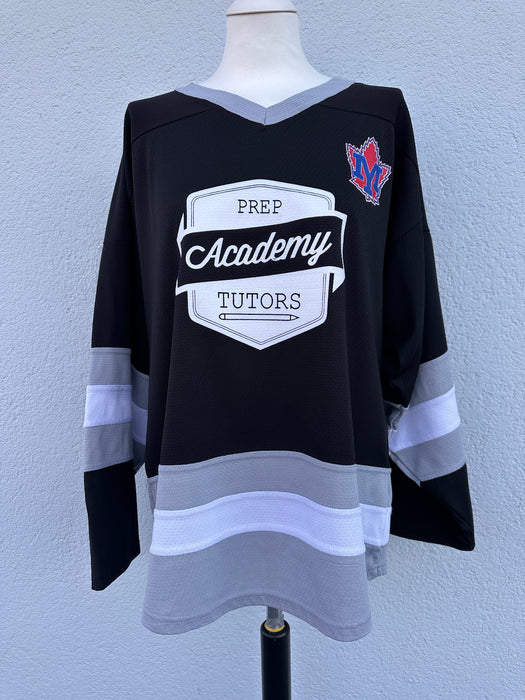 Zwart wit grijs ijshockey shirt