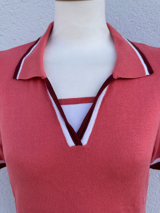 Koraal roze polo
