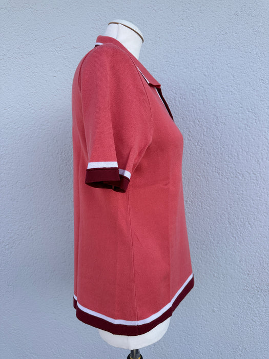 Koraal roze polo