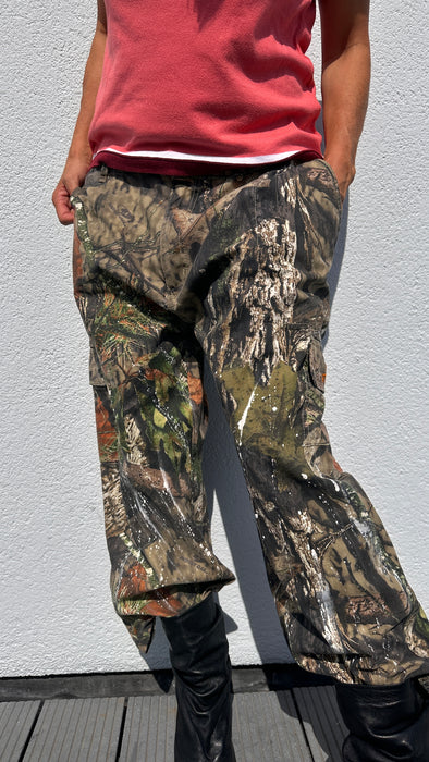 Reworked realtree broek met verfspetters