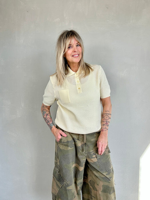 Polo in butter yellow