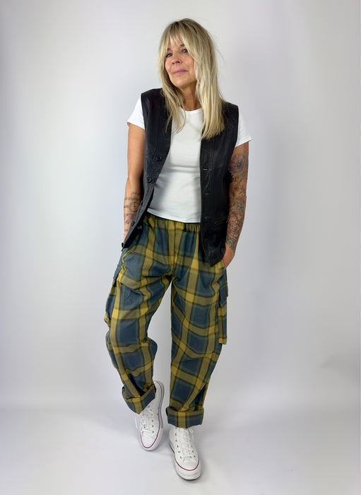Donker bruin leren gilet