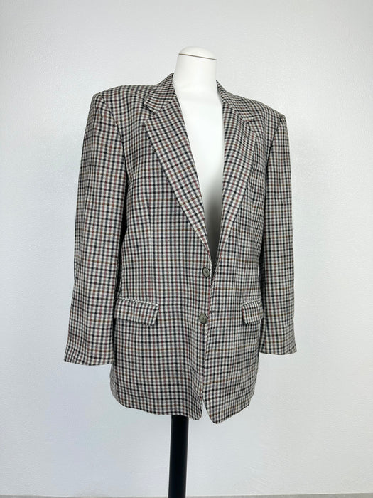 Grijs geruite blazer