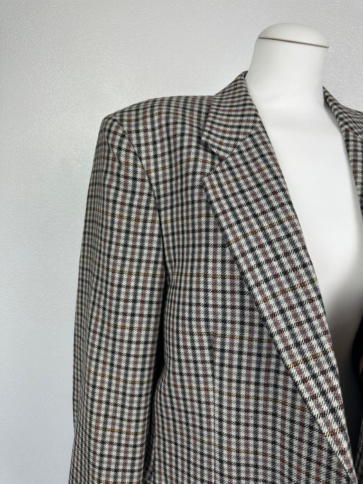 Grijs geruite blazer