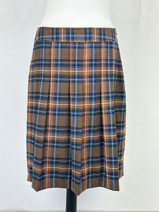 Bruin geruite plooirok