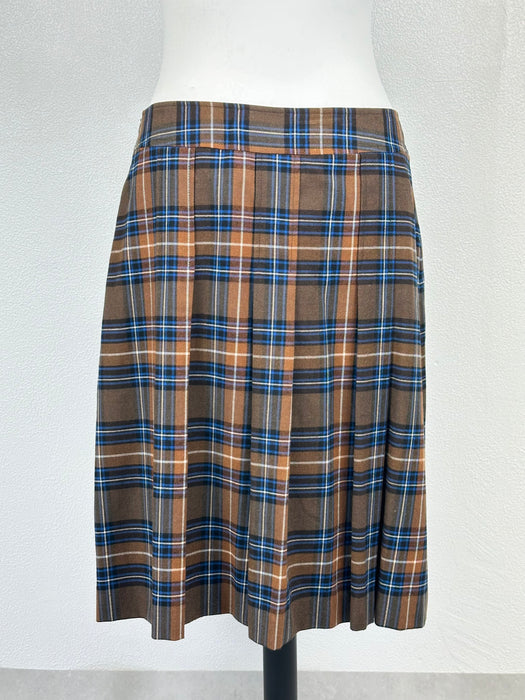 Bruin geruite plooirok