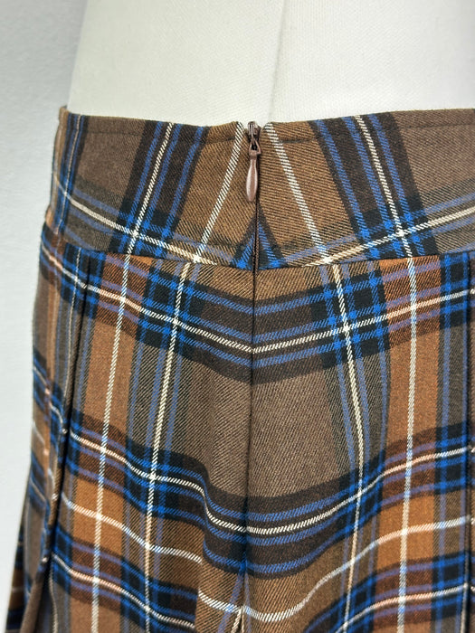 Bruin geruite plooirok