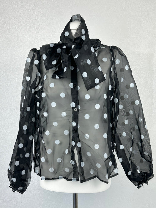 Transparante strik blouse