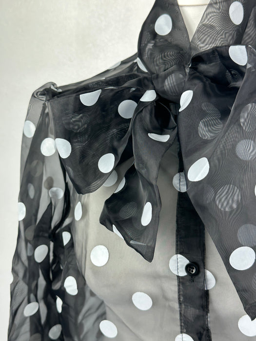 Transparante strik blouse