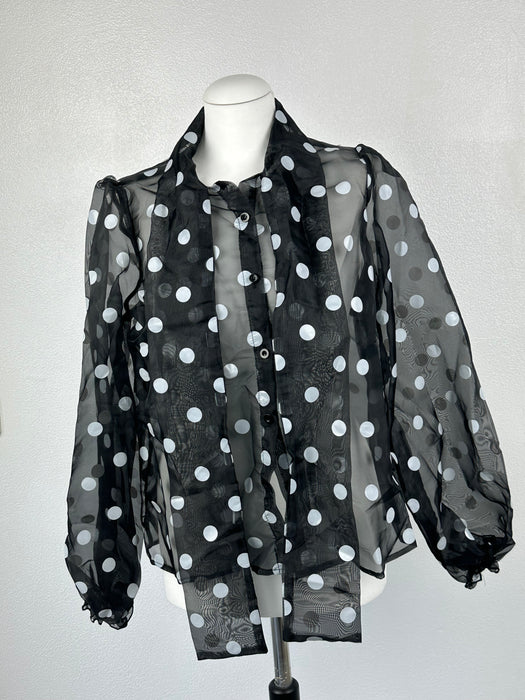 Transparante strik blouse