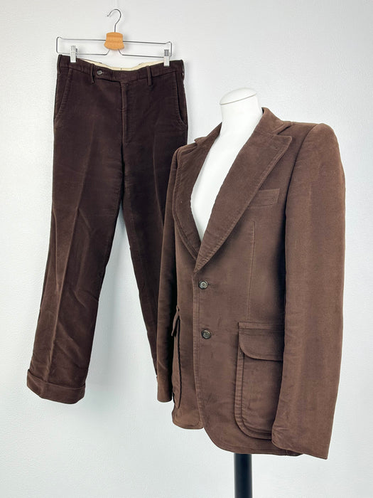 Bruin velours kostuum