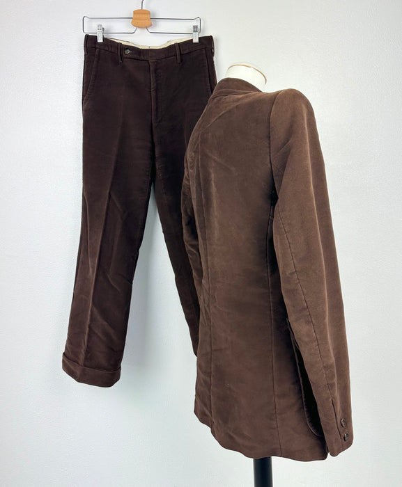 Bruin velours kostuum