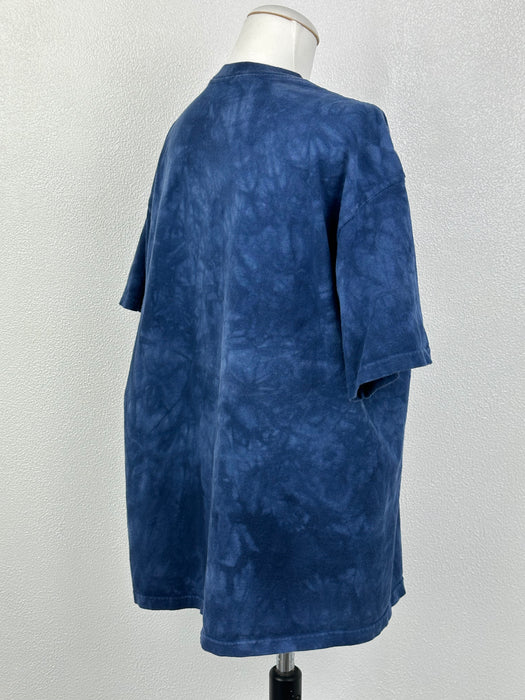 Blauw oversized Tee met roofvogel