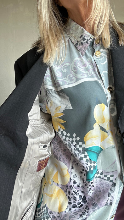 Print blouse korte mouw