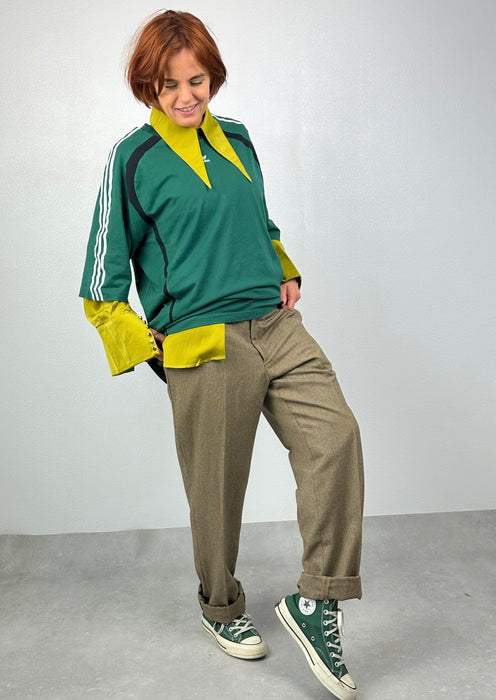 Camel kleurige tweed broek