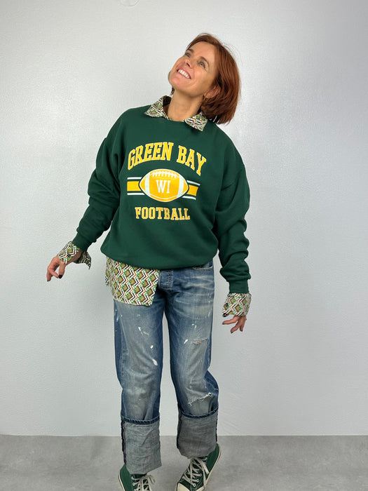 Blouse met retro printje